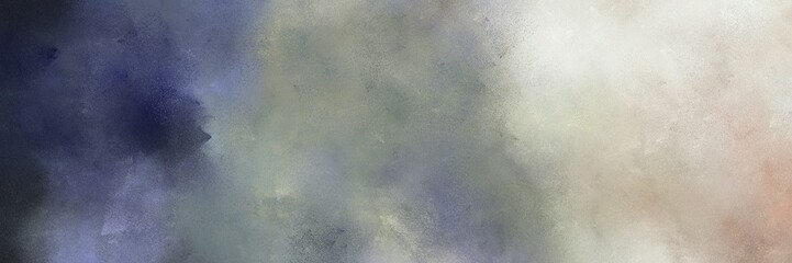 abstract painted art old horizontal background design with light slate gray, very dark blue and light gray color