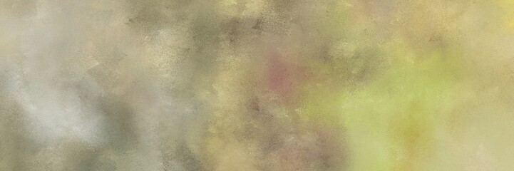 vintage painted art aged horizontal banner with dark khaki, pastel gray and burly wood color