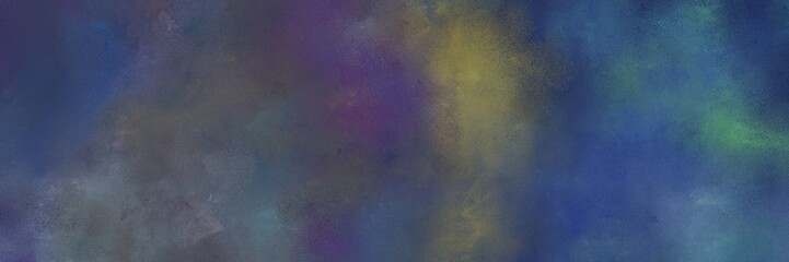 abstract painted art aged horizontal header background  with dark slate gray, dim gray and steel blue color