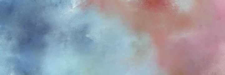 Fototapeta premium painted grunge horizontal background banner with dark gray, teal blue and light blue color