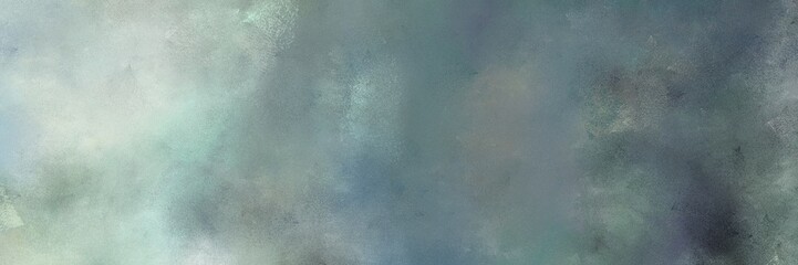 abstract painted art grunge horizontal background texture with slate gray, pastel gray and very dark blue color