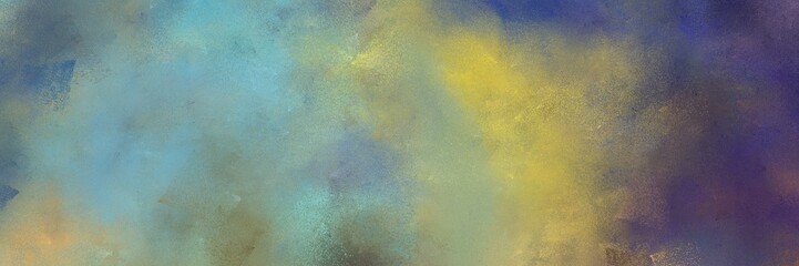 abstract painted art old horizontal banner with gray gray, dark slate gray and dark khaki color