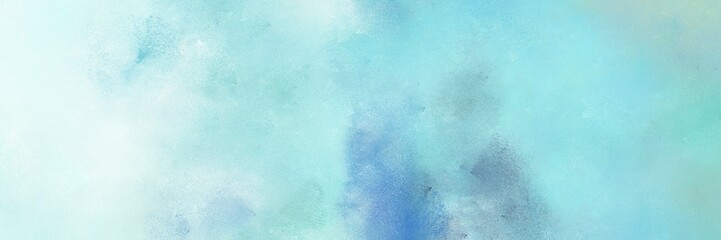 vintage painted art aged horizontal header background  with light blue, light cyan and steel blue color
