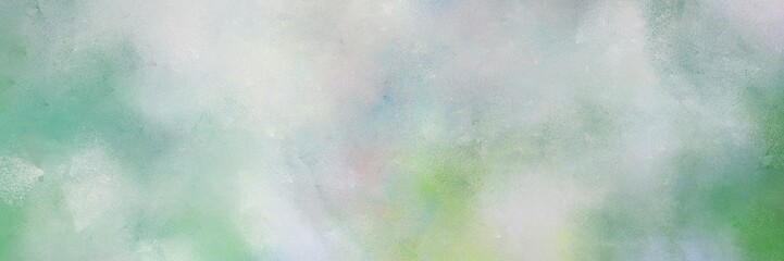 vintage painted art old horizontal banner background  with silver, dark sea green and sea green color