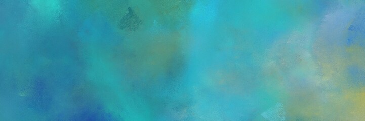 painted aged horizontal background with blue chill, dark sea green and cadet blue color