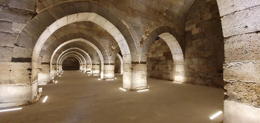 caravanserai is a fortress used to protect merchants & animals along the silk road, Cappadocia, Turkey