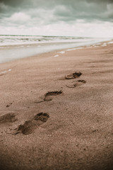 footprints in sand