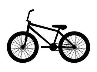 Silhouette icon logo bmx bike