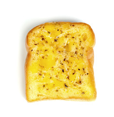 Garlic Bread with Cheese isolated on white background