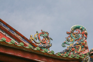 the roof of the temple in penang,malaysia