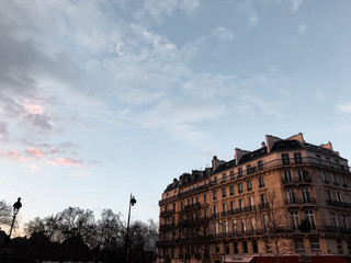 Paris, France - January 23, 2018: View from the streets of the city of Paris.