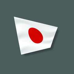 Japan flag vector, national sign