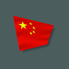 China flag vector, national sign