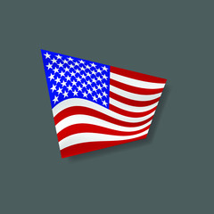 USA flag vector, national sign