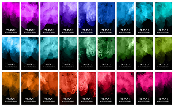 Black background set with mystical red fog or smoke. Dramatic poster template.	