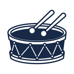 memorial day drum and drumsticks instrument american celebration silhouette style icon