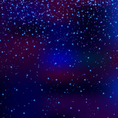 Space background with stars, starry night sky, vector illustration.