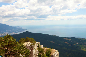 Beauty nature landscape Crimea - sea mountains