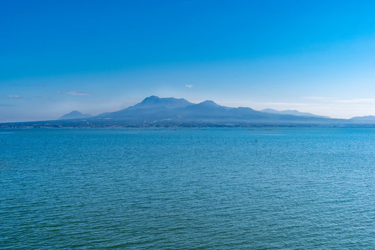 Unzen Volcanic Area In Shimabara Peninsula And Ariake Sea In Japan.