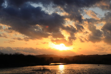 Obraz premium 夕焼け空 美しい風景