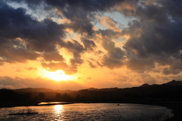 夕焼け空　美しい風景