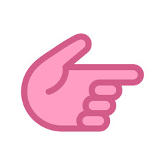 Hand pointing left icon