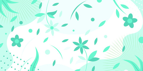 Fototapeta na wymiar Fresh green forest seamless pattern background template vector