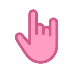 Rock and roll hand icon 