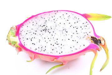 Dragon Fruit isolated against white background.