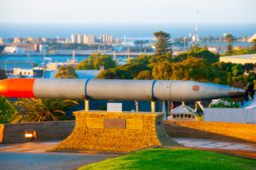 Fototapeta na wymiar Old Submarine Torpedo on Display