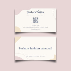 beauty barbara louis fashion abstract business card design 