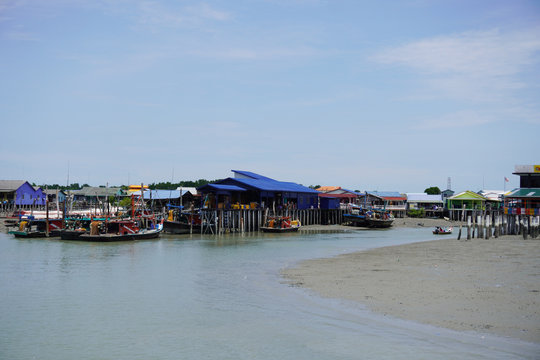 Pulau Ketam is an island at the mouth of the Klang River, near Port Klang, downstream from Kuala Lumpur. It host Chinese fishing villages comprising houses on stilts.