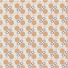 Colorful Brown Seamless Pattern With Circles, Abstract, Illustrator Pattern Wallpaper 