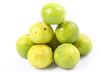 Lime on a white background.