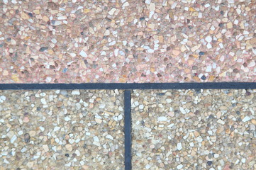rough texture surface of exposed aggregate finish, Ground stone washed floor, made of small sand...