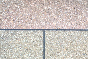 rough texture surface of exposed aggregate finish, Ground stone washed floor, made of small sand...