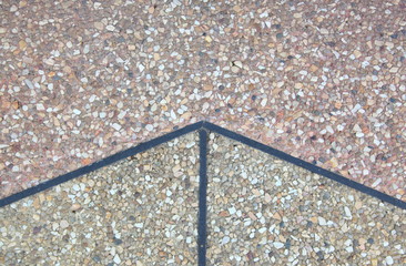 rough texture surface of exposed aggregate finish, Ground stone washed floor, made of small sand...