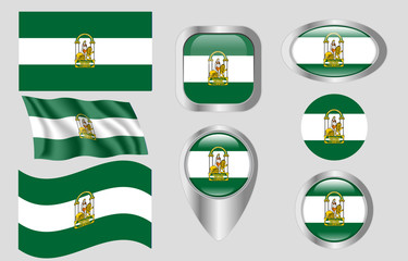 Flag of Andalucia, Spain
