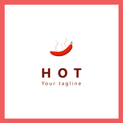 spicy food logo template design for company