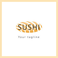 logo template simple modern healthy food sushi from japanese for company food