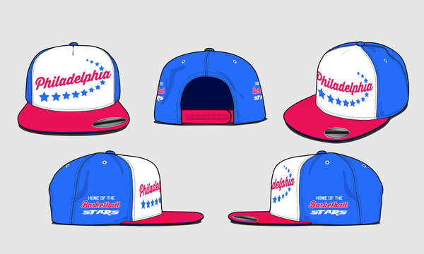 baseball cap vector template. basketball sports apparel