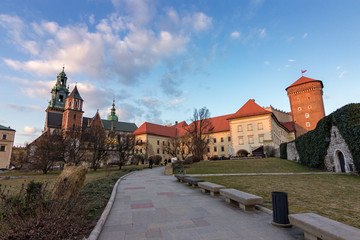 Fototapeta na wymiar Wawel Royal Castle in Krakow (Poland)
