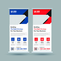 Corporate roll up banner