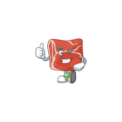 Beef cartoon character making Thumbs up finger