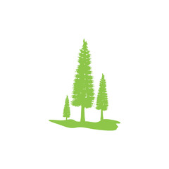 Pine tree icon design template vector isolated