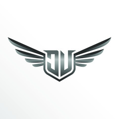 Initial Letter JV with Wings