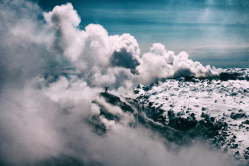 Avachinskii volcano peak crater kamchatka