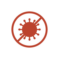 Stop coronavirus  icon. Design vector template 