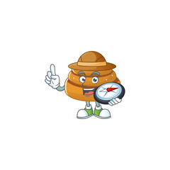 Kanelbulle an experienced explorer working using a compass