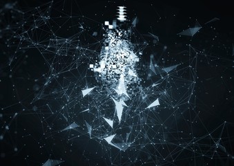 光輝く抽象的な電球